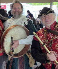 Coryleticanis at celebration with Sir Brand
