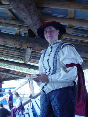 Rebeca, shortly after receiving her red scarf